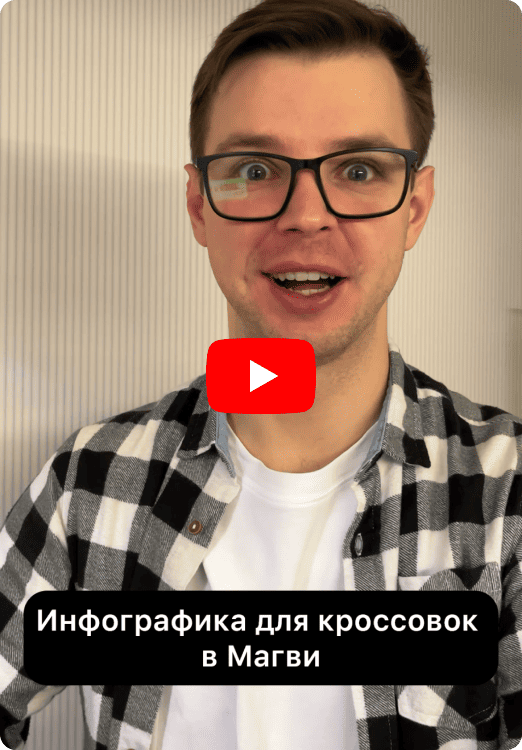 Превью видео на Ютубе “Инфографика для кроссовок в Магви”